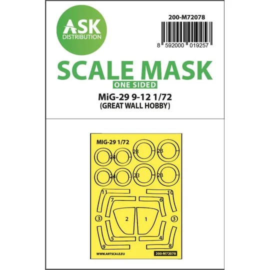 Mig-29 9-12 one-sided express mask incl. the rubber mask for Great ...