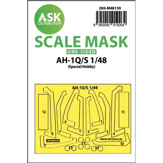 AH-1Q/S Cobra one-sided fit express mask for Special Hobby, 1/48 - ...