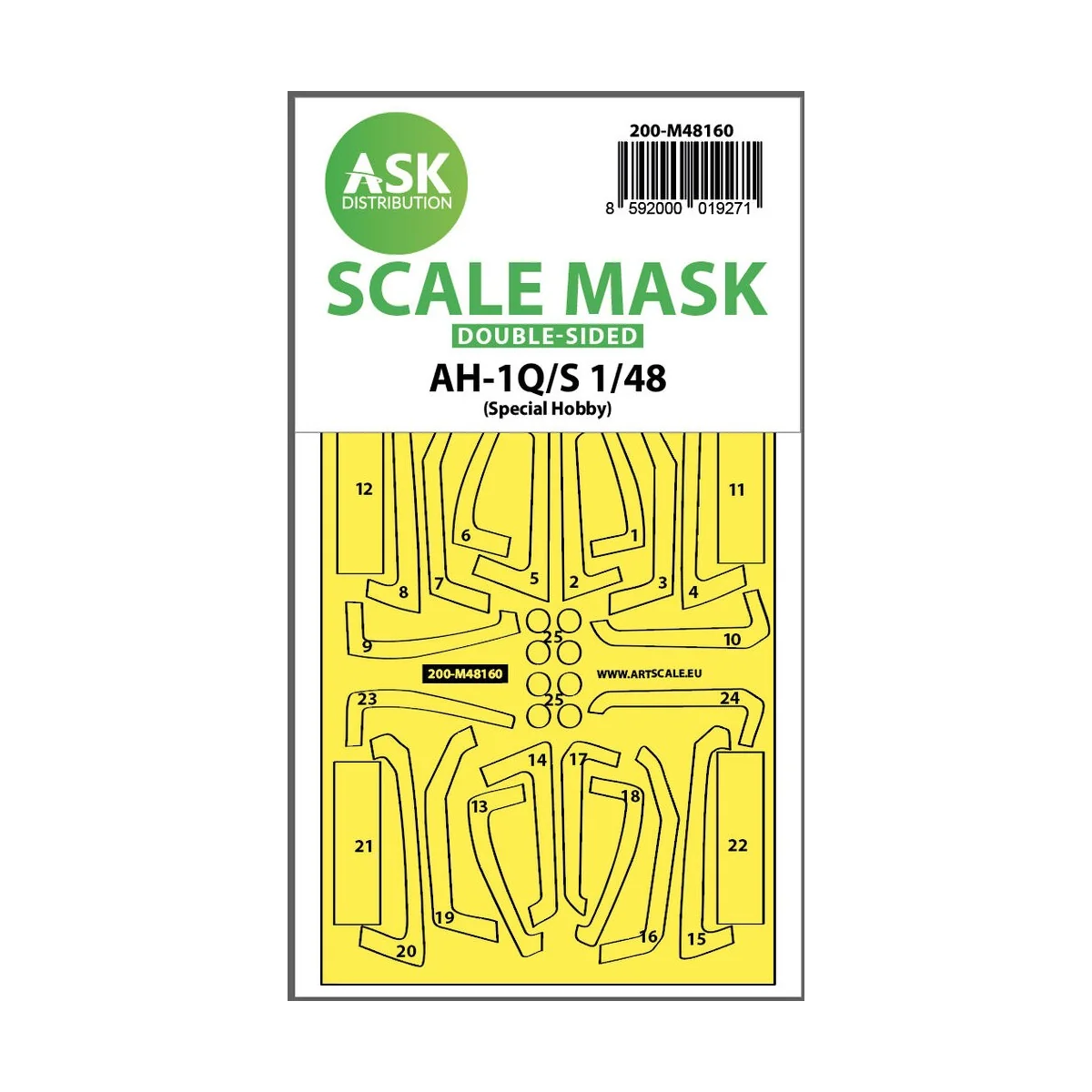 AH-1Q/S Cobra double-sided fit express mask for Special Hobby, 1/48...