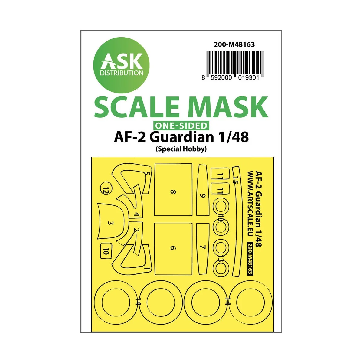 AF-2 Guardian one-sided fit express mask for Special Hobby - Art Sc...