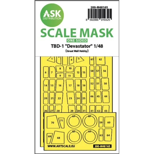 TBD-1 Devastator one-sided fit express mask for Great Wall Hobby - ...