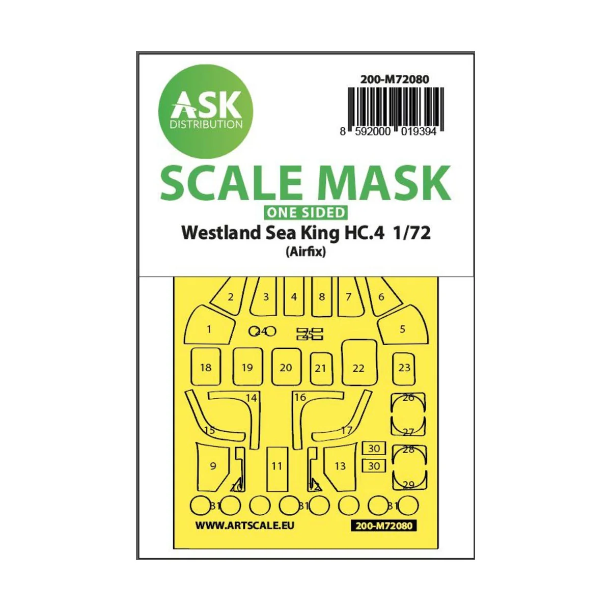 Westland Sea King HC.4 one-sided express fit mask for Airfix - Art ...