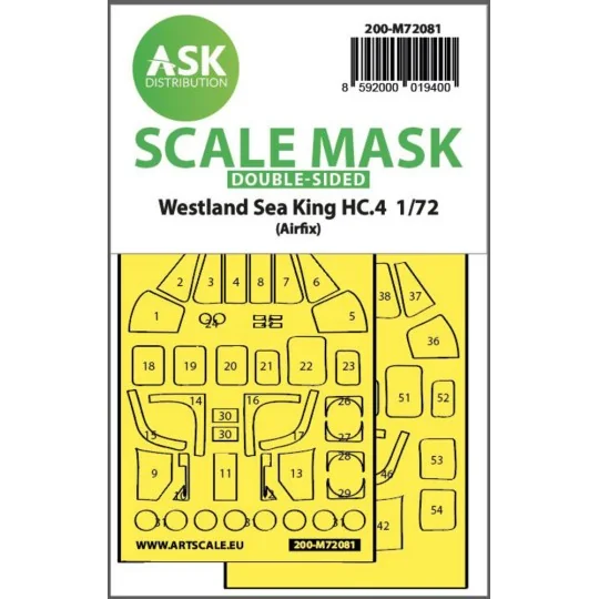 Westland Sea King HC.4 double-sided express fit mask for Airfix, 1/... Westland Sea King HC.4 double-sided express fit mask for Airfix, 1/...