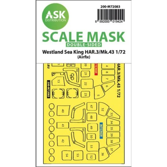 Westland Sea King HAR.3 / Mk.43 double-sided express fit mask for A...