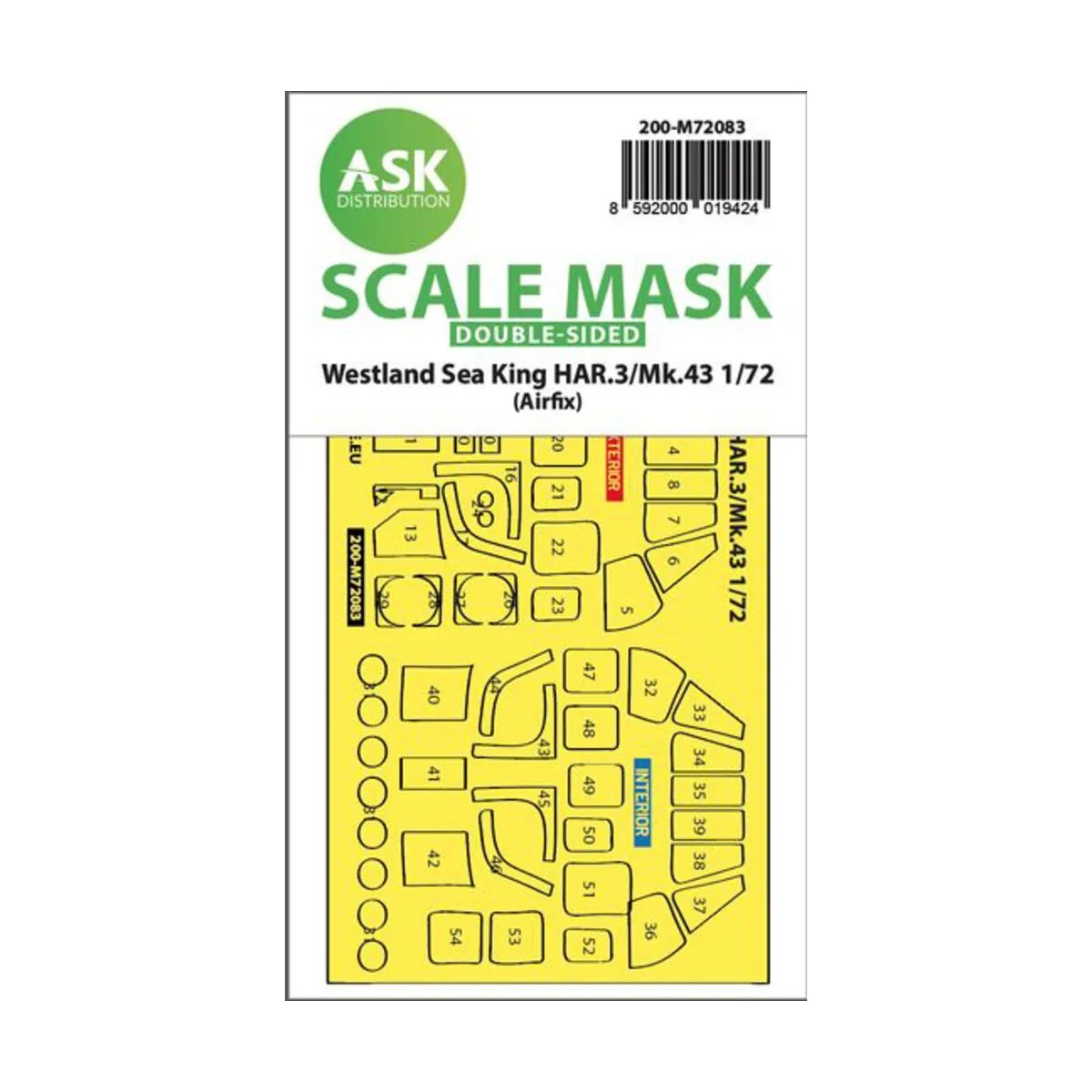 Westland Sea King HAR.3 / Mk.43 double-sided express fit mask for A...
