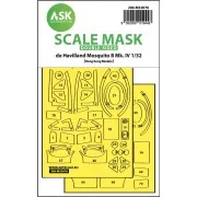 Mosquito B Mk.IV double-sided fit mask for HK Models, 1/32 - Art Sc...