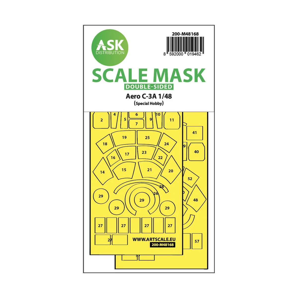 Aero C-3A double-sided express fit mask for Special Hobby, 1/48 - A...