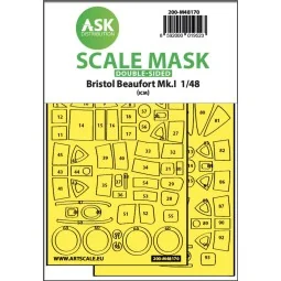Bristol Beaufort Mk.I double-sided express fit mask for ICM, 1/48 -...