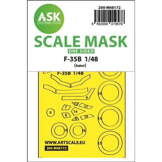 F-35B one-sided express fit mask for Italeri - Art Scale Kit 200-M4...