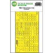 TBD-1 Devastator one-sided express fit mask for Trumpeter - Art Sca...