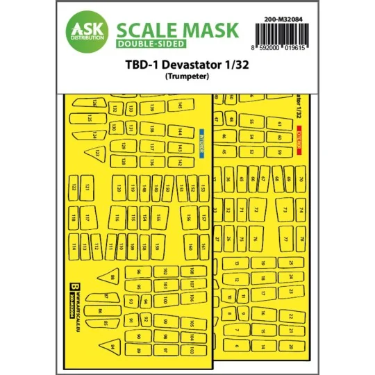 TBD-1 Devastator double-sided express fit mask for Trumpeter, 1/32 ...