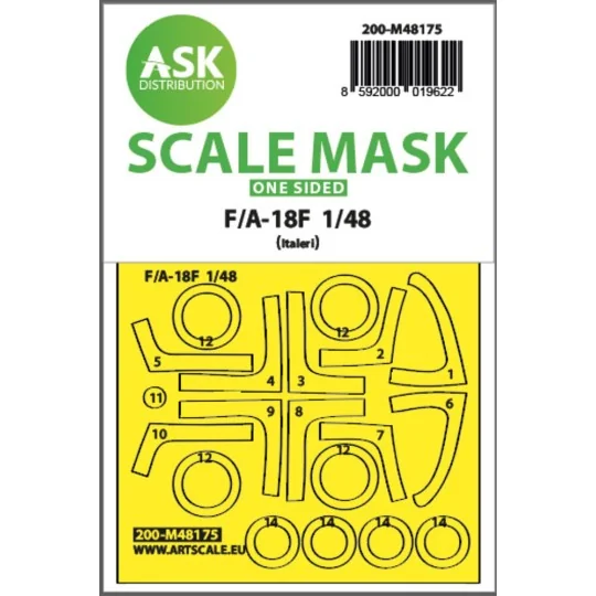 F/A-18F one-sided express fit mask for Italeri, 1/48 - Art Scale Ki...