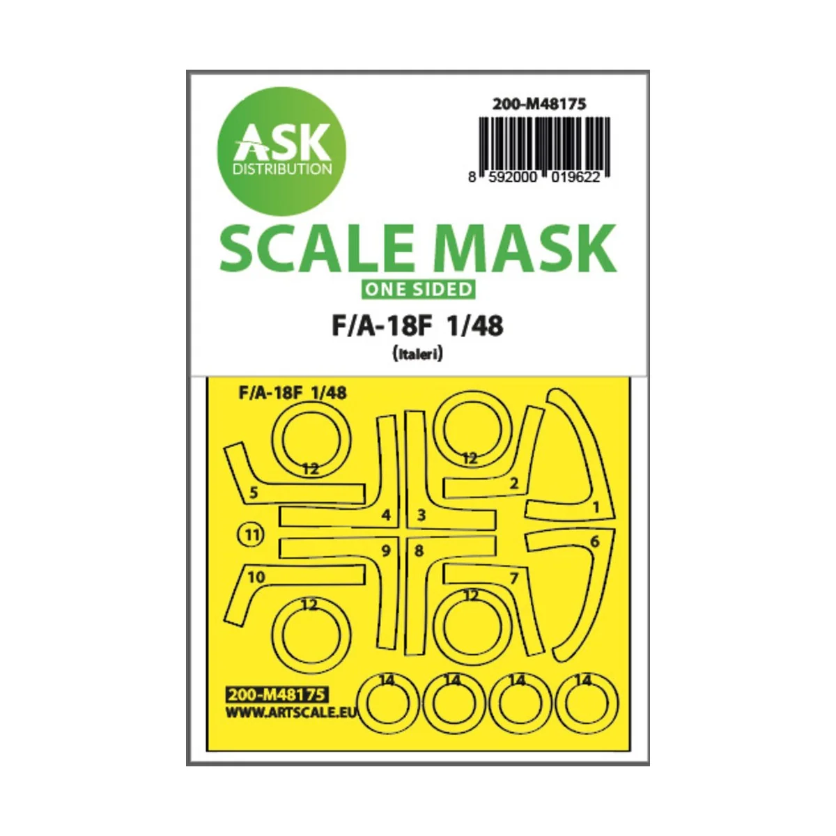 F/A-18F one-sided express fit mask for Italeri - Art Scale Kit 200-...