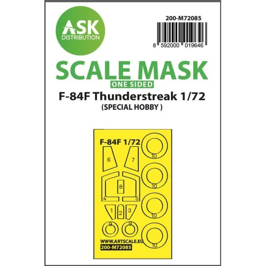 F-84F Thunderstreak one-sided express fit mask for Special Hobby, 1...