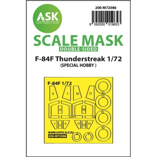 F-84F Thunderstreak double-sided express fit mask for Special Hobby...