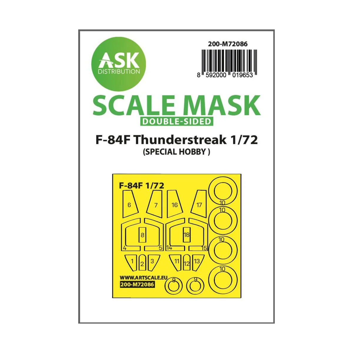 F-84F Thunderstreak double-sided express fit mask for Special Hobby...