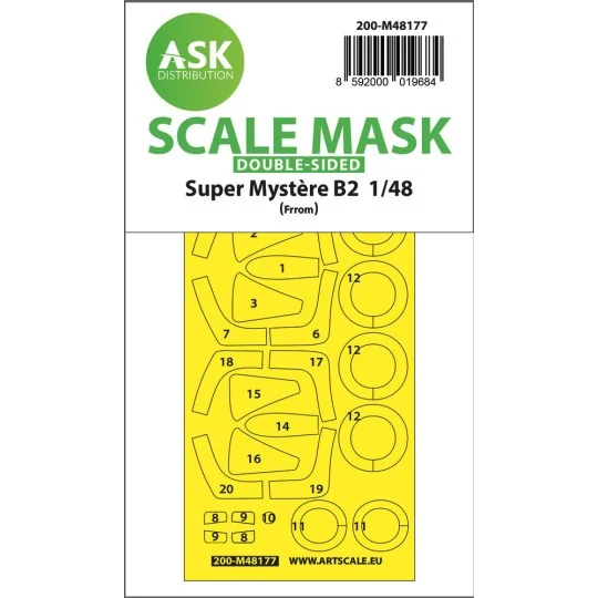 Super Mystére B2 double-sided express fit mask for Special Hobby, 1...