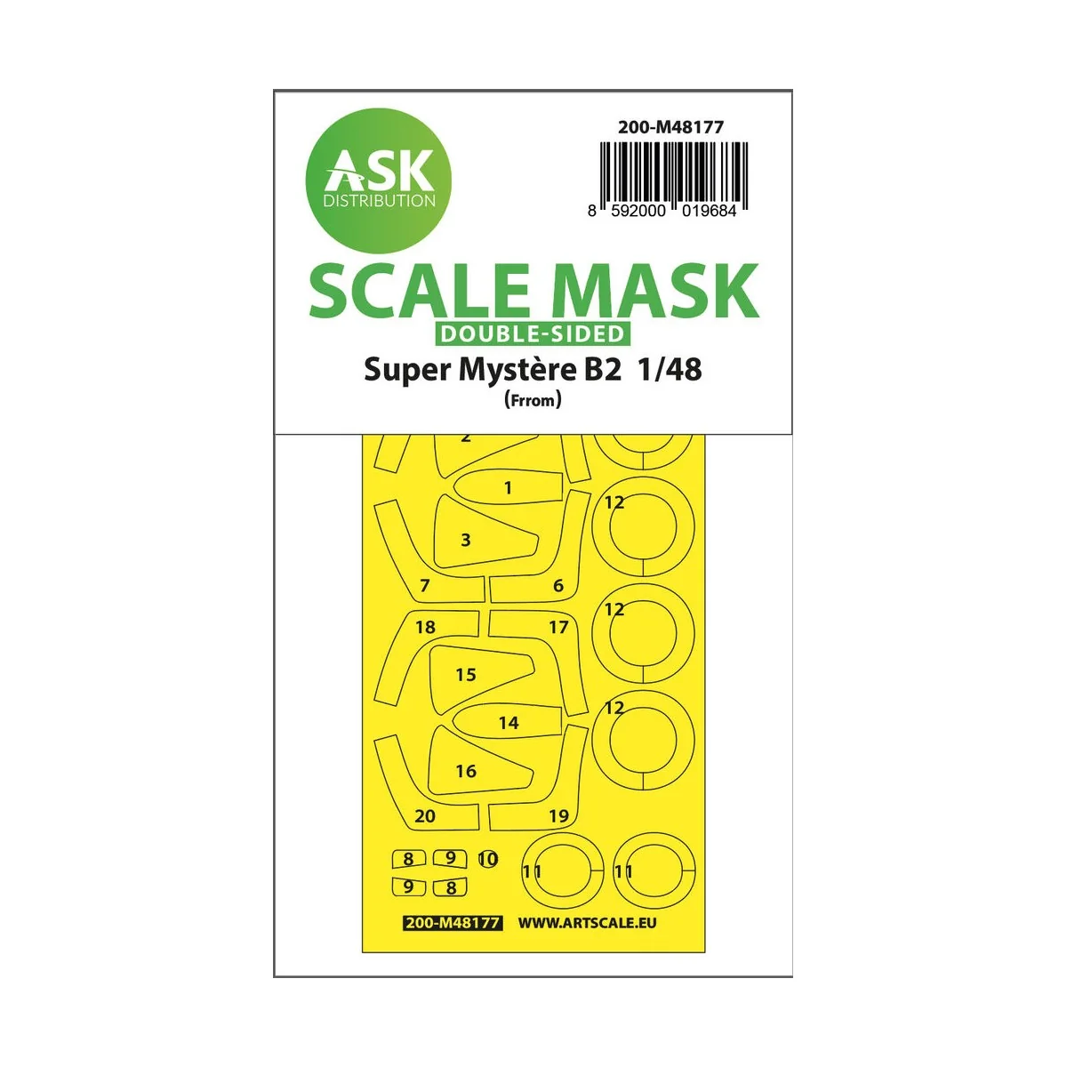 Super Mystére B2 double-sided express fit mask for Special Hobby - ...