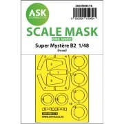 Super Mystére B2 one-sided express fit mask for Special Hobby, 1/48...