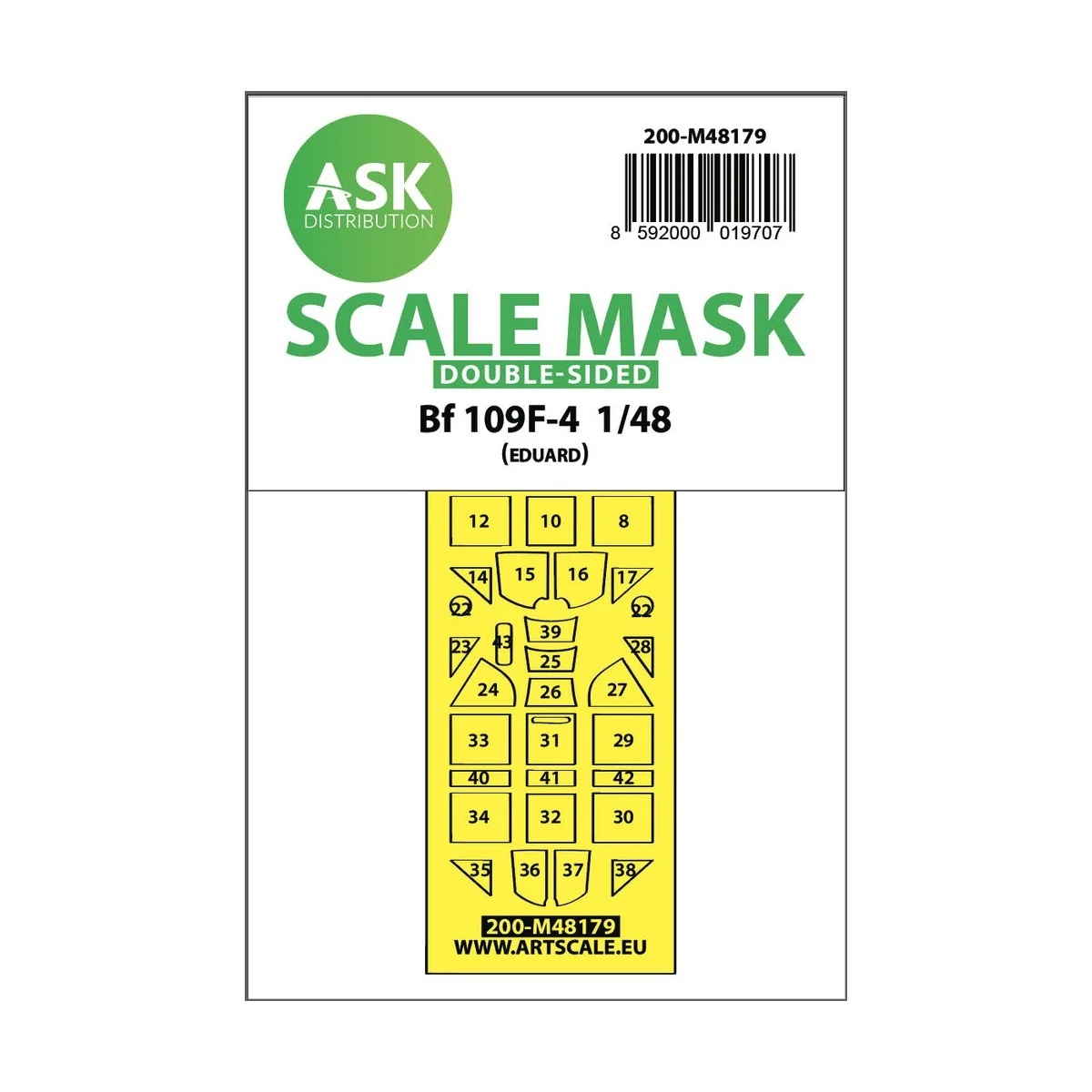 Messerschmitt Bf 109F double-sided express mask, self-adhesive and ...