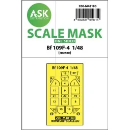 Messerschmitt Bf 109F one-sided express mask, self-adhesive and pre...