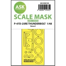 P-47D-25RE Thunderbolt one-sided express fit mask for Miniart, 1/48...