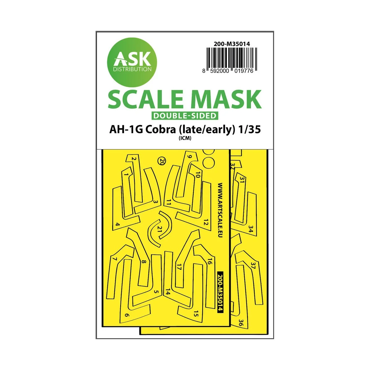 AH-1G Cobra (early/late) double-sided express fit painting mask for...