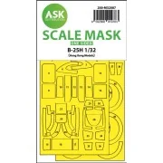 B-25H Mitchell one-sided mask for HK Models - Art Scale Kit 200-M32087
