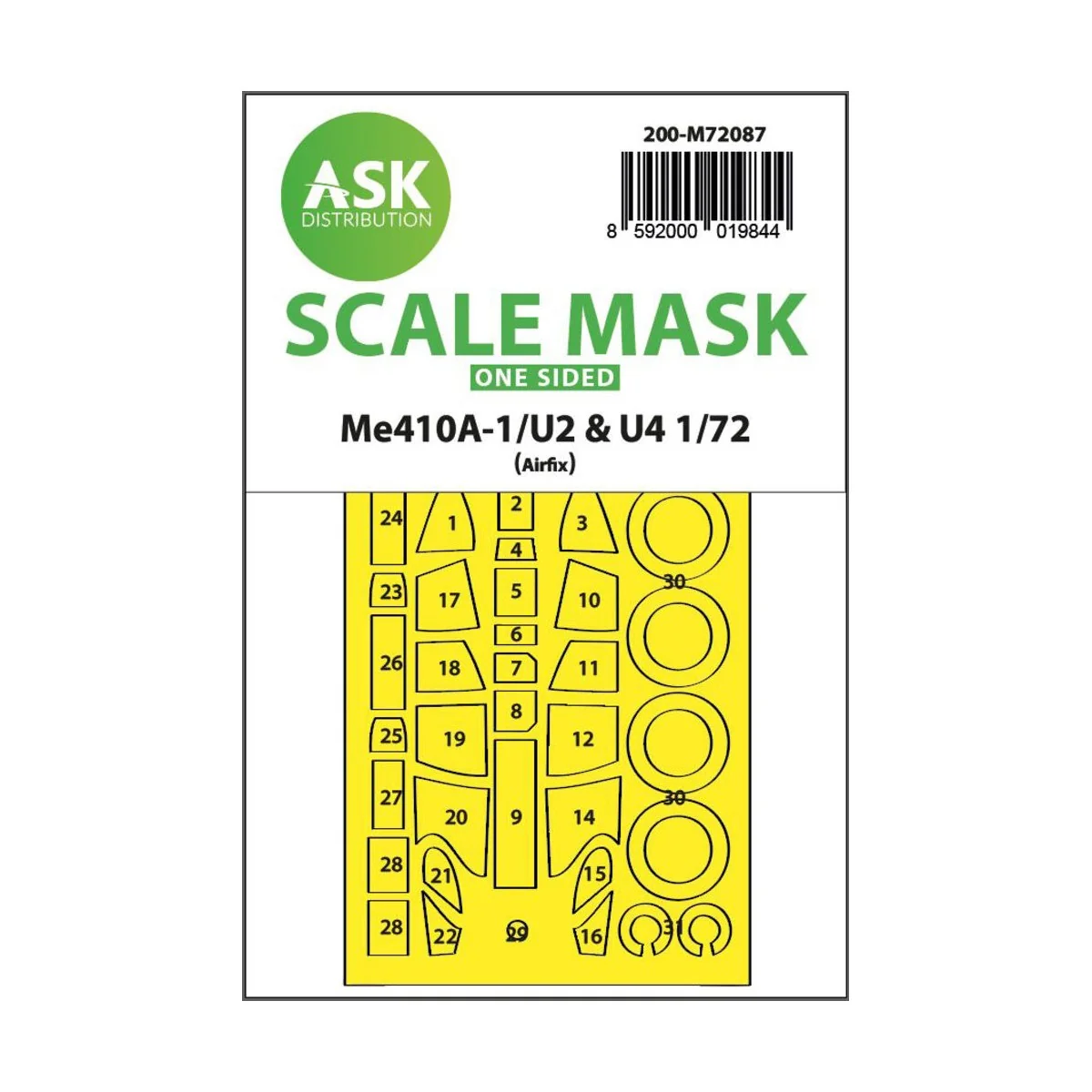 Messerschmitt Me 410A-1/U2 & U4 one-sided express fit mask for Airf...