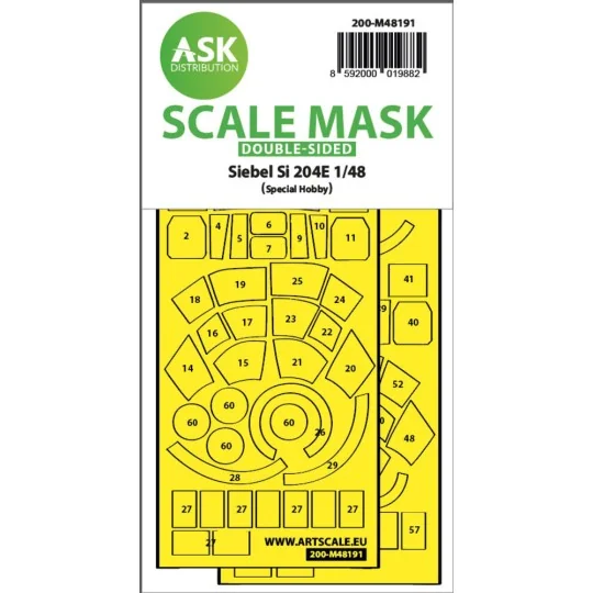 Siebel Si 204E double-sided realy fit and self adhesive express mas... Siebel Si 204E double-sided realy fit and self adhesive express mas...