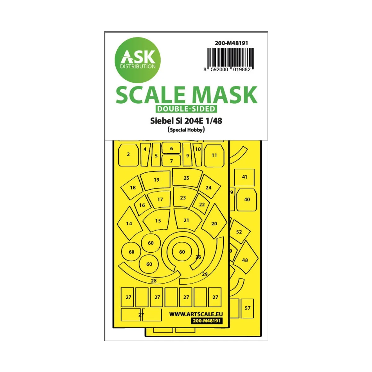 Siebel Si 204E double-sided realy fit and self adhesive express mas...