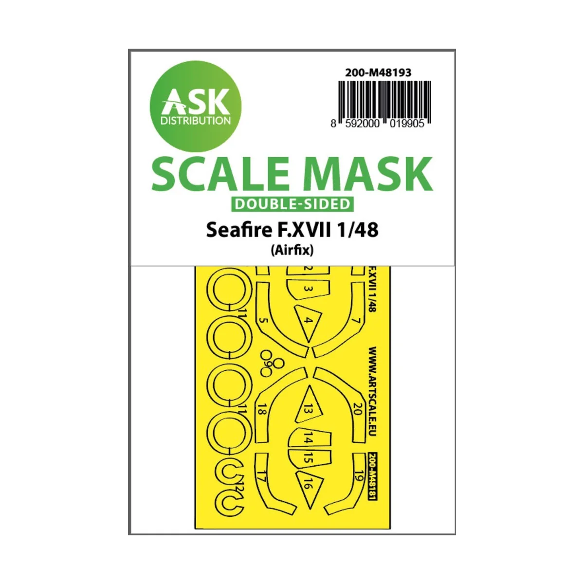 Seafire F.XVII double-sided fit and self adhesive express mask for ...