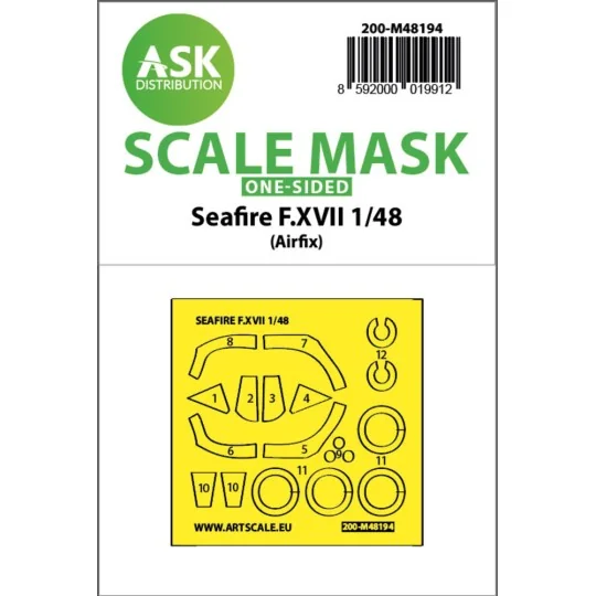 Seafire F.XVII one-sided fit and self adhesive express mask for Air... Seafire F.XVII one-sided fit and self adhesive express mask for Air...
