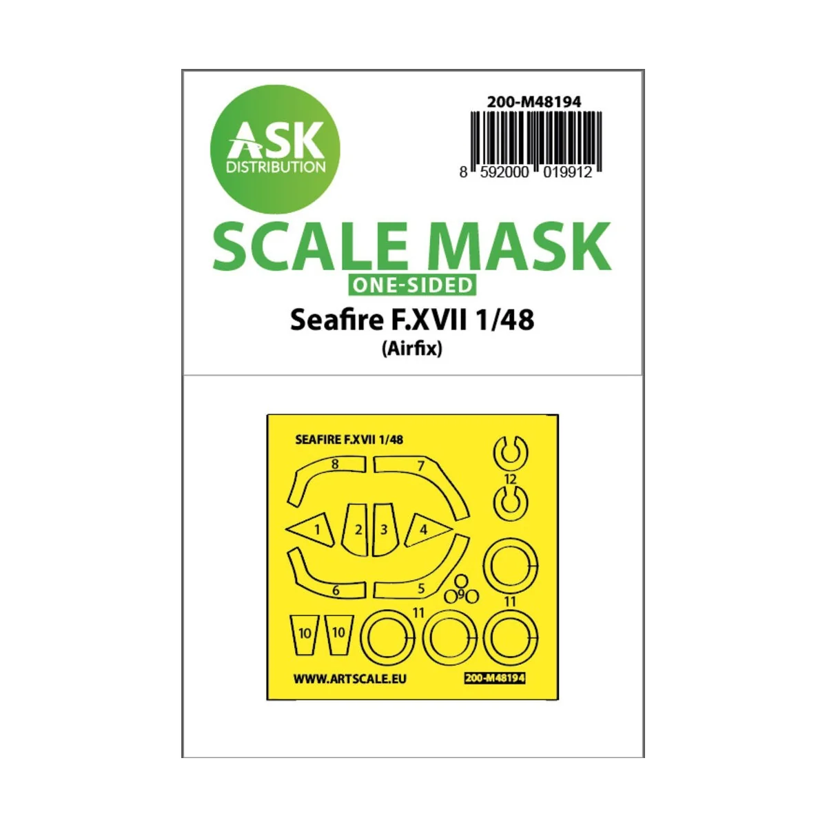 Seafire F.XVII one-sided fit and self adhesive express mask for Air... Seafire F.XVII one-sided fit and self adhesive express mask for Air...