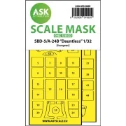 SBD-5/A-24B Dauntless one-sided express fit mask for Trumpeter, 1/3...