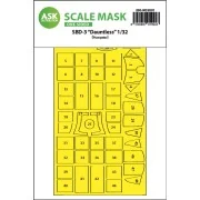 SBD-3 Dauntless one-sided express fit mask for Trumpeter, 1/32 - Ar...