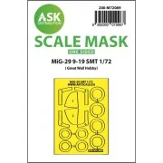 MiG-29 9-19 SMT one-sided express fit mask for Great Wall Hobby, 1/...