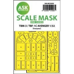 TBM-3/TBF-1C one-sided express fit mask for Trumpeter, 1/32 - Art S...