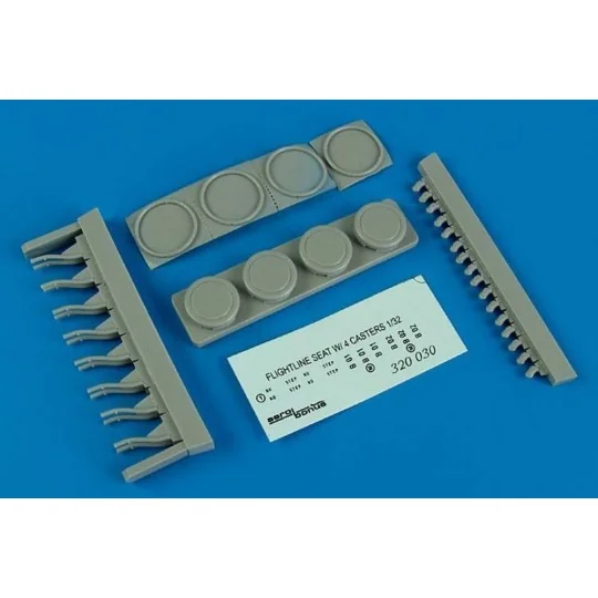 Flightline seat with 4 casters, 1/32 - Aerobonus 320.030 Flightline seat with 4 casters, 1/32 - Aerobonus 320.030