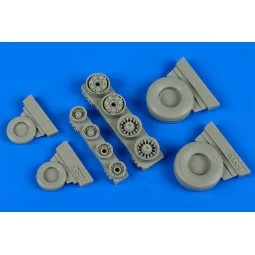 F-14A Tomcat weighted wheels f. HobbyBos - Wheelliant 148.013