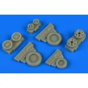 F-16I Sufa weighted wheels f.Hasgawa, 1/48 - Wheelliant 148.015