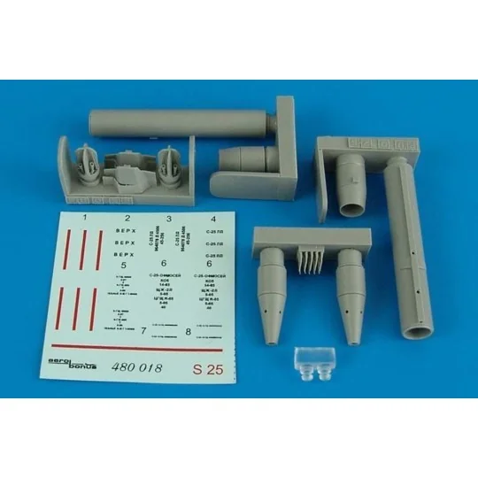 S-25-L air-to-ground rocket, 1/48 - Aerobonus 480.018 S-25-L air-to-ground rocket, 1/48 - Aerobonus 480.018