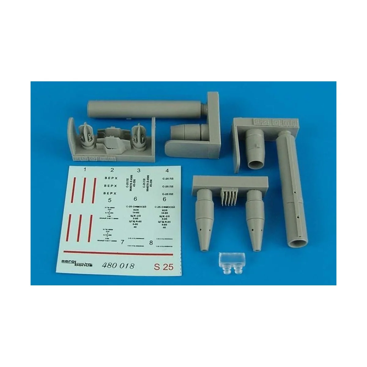 S-25-L air-to-ground rocket, 1/48 - Aerobonus 480.018 S-25-L air-to-ground rocket, 1/48 - Aerobonus 480.018