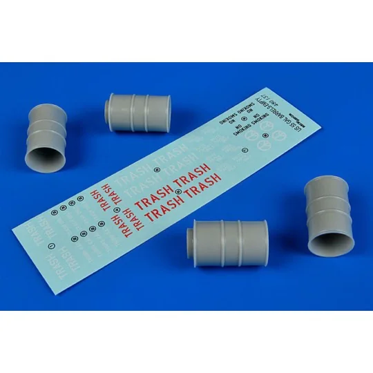 US 55 gallon barrels (empty), 1/48 - Aerobonus 480.137 US 55 gallon barrels (empty), 1/48 - Aerobonus 480.137