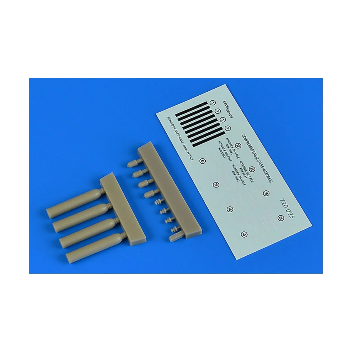 Compressed gas bottles (nitrogen), 1/72 - Aerobonus 720035