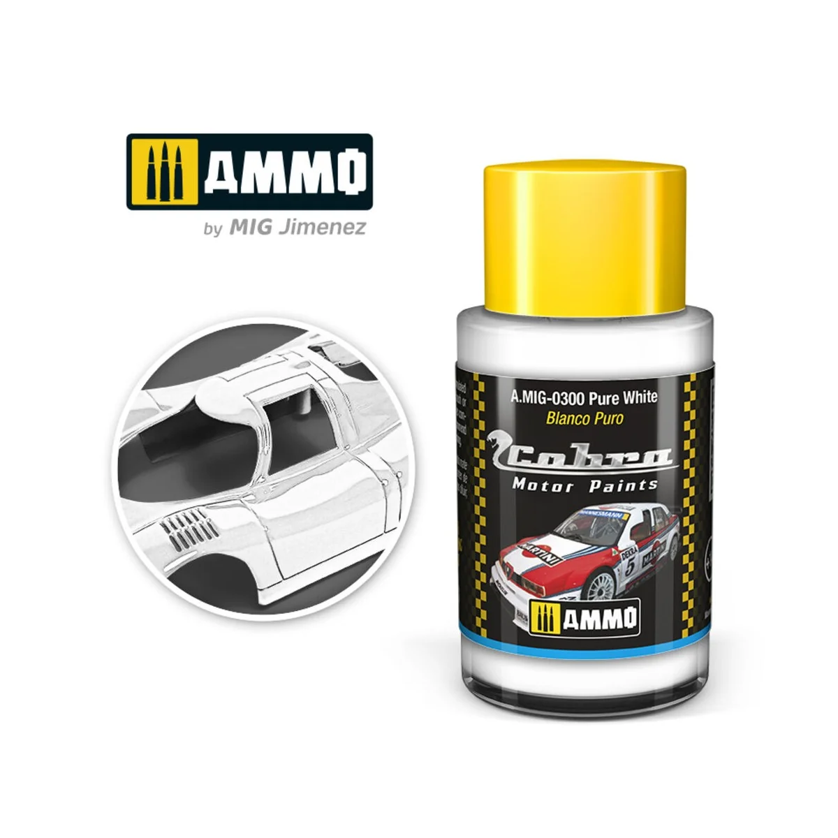 COBRA MOTOR Pure White - AMMO by MIG Jimenez A.MIG-0300 COBRA MOTOR Pure White - AMMO by MIG Jimenez A.MIG-0300