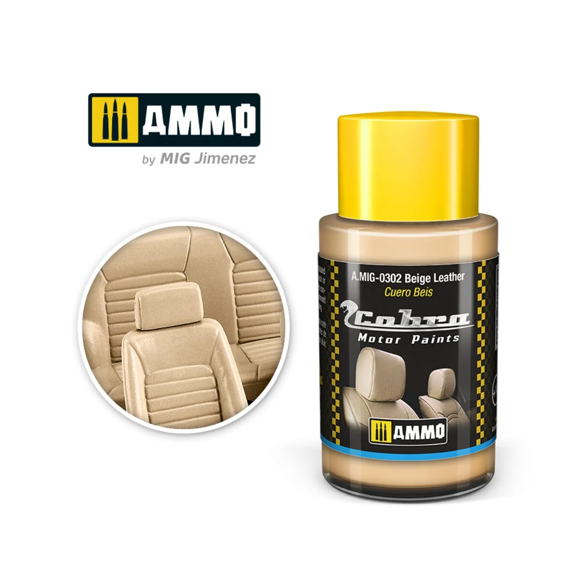 COBRA MOTOR Beige Leather - AMMO by MIG Jimenez A.MIG-0302 COBRA MOTOR Beige Leather - AMMO by MIG Jimenez A.MIG-0302