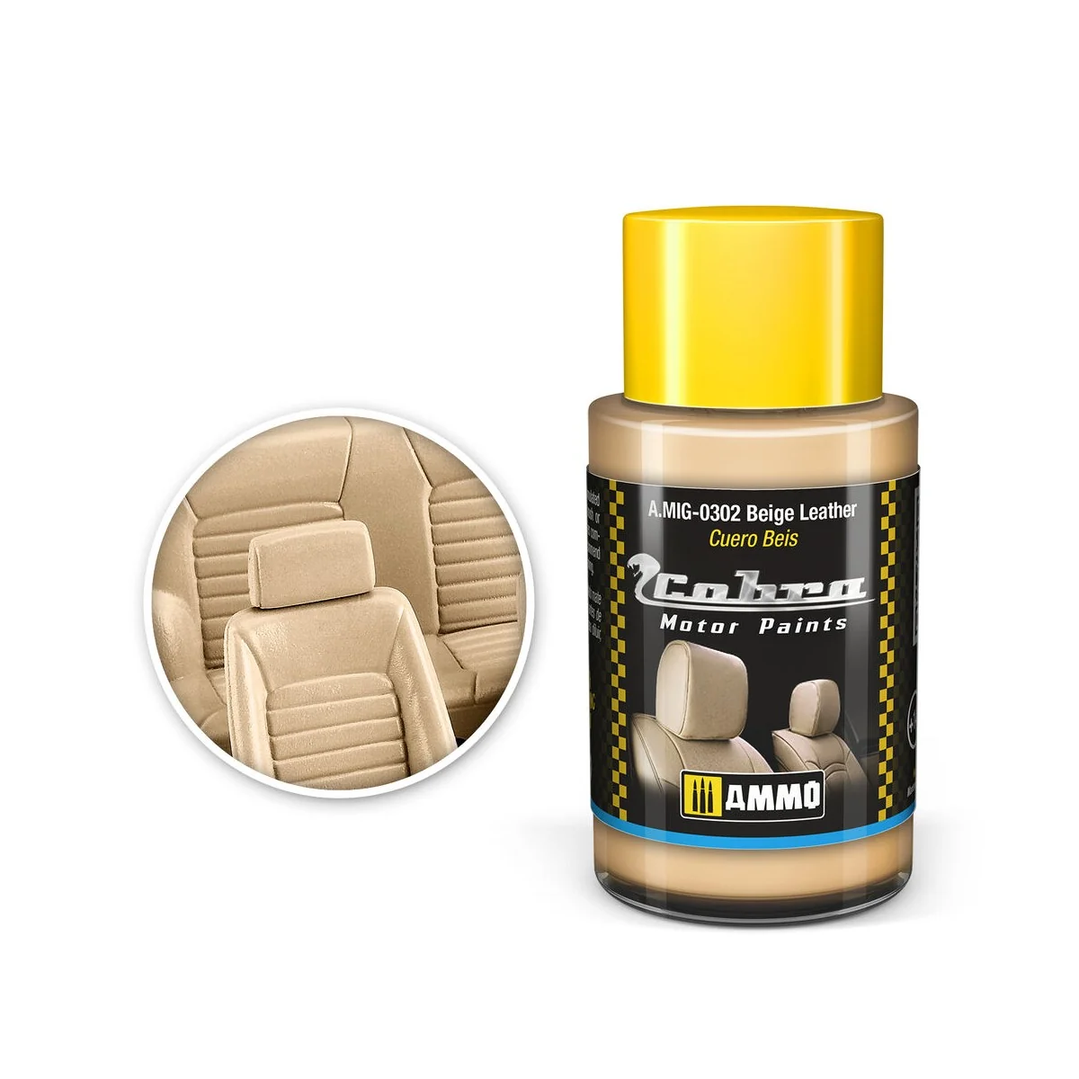 COBRA MOTOR Beige Leather - AMMO by MIG Jimenez A.MIG-0302 COBRA MOTOR Beige Leather - AMMO by MIG Jimenez A.MIG-0302
