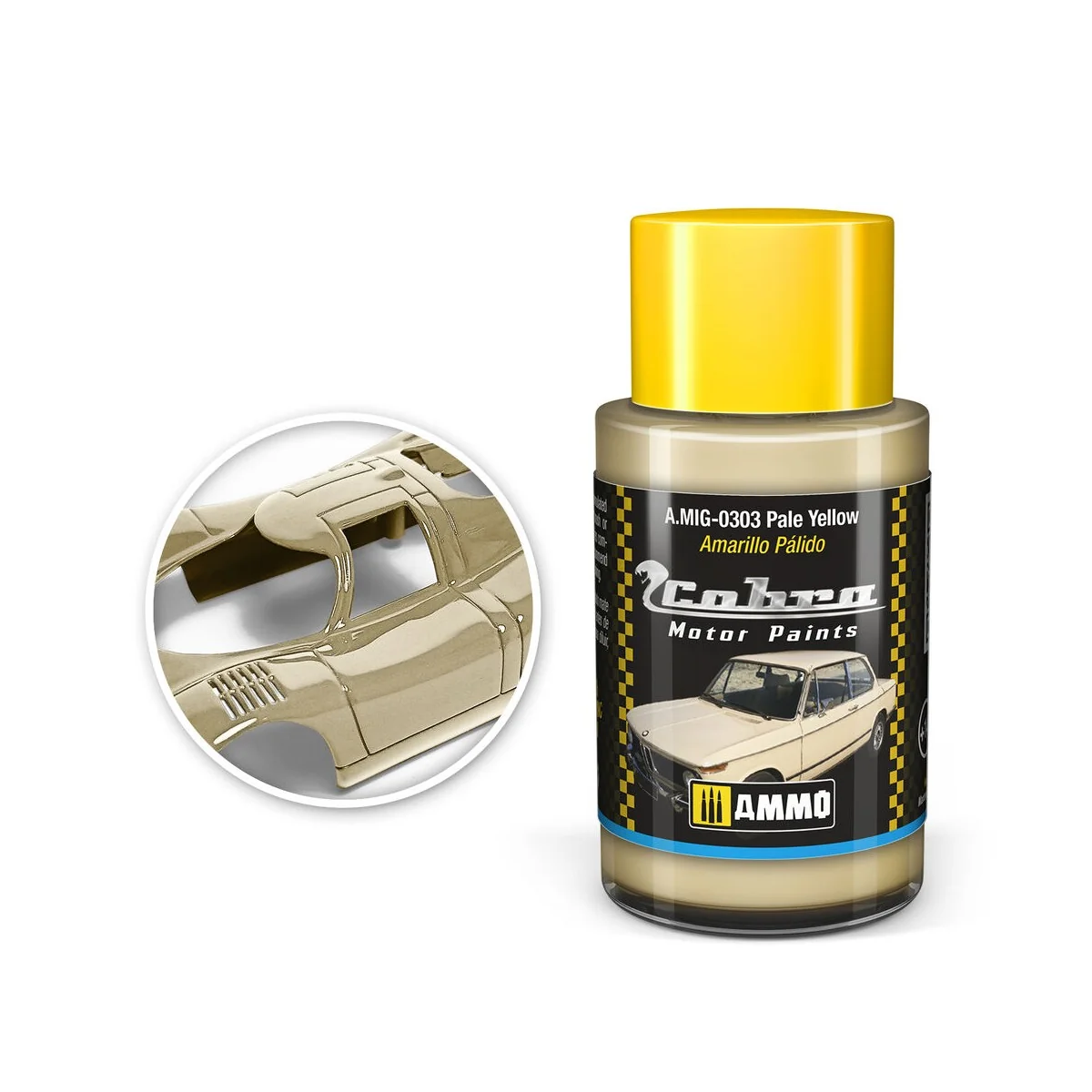 COBRA MOTOR Pale Yellow - AMMO by MIG Jimenez A.MIG-0303 COBRA MOTOR Pale Yellow - AMMO by MIG Jimenez A.MIG-0303