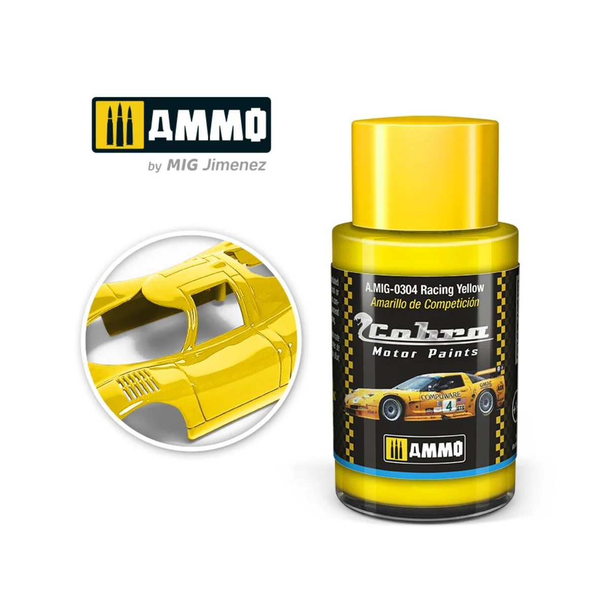 COBRA MOTOR Racing Yellow - AMMO by MIG Jimenez A.MIG-0304